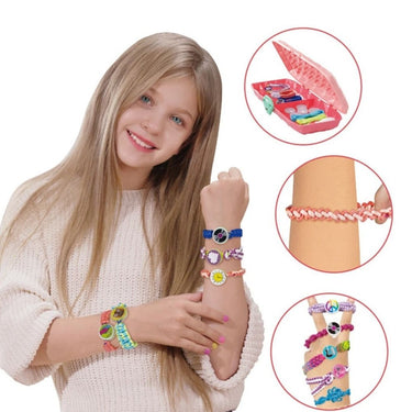 Emma | Creatieve Vlechtset voor Kinderen met Kleurrijke Draden en Accessoires 1